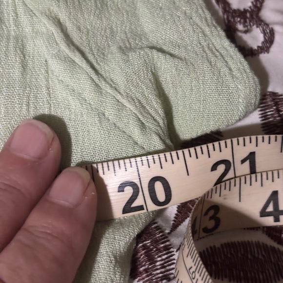 Suzy Shier Light Green Maxi Dress with Buttons and tie waist large - Picture 11 of 13